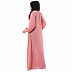 Casual front open abaya- Baby Pink